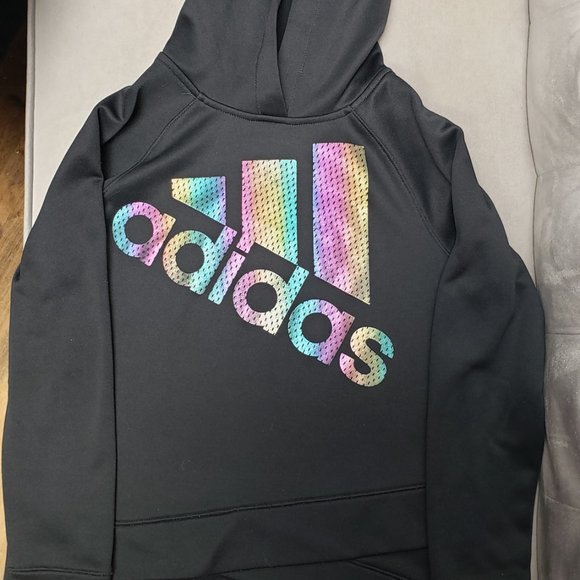 Adidas Sweatshirt Black Size 10/12 - Picture 2 of 5